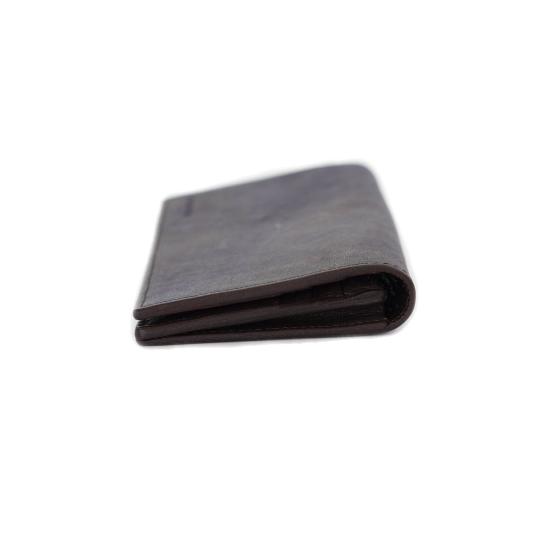 レザースタジオサードの藍染レザー長財布