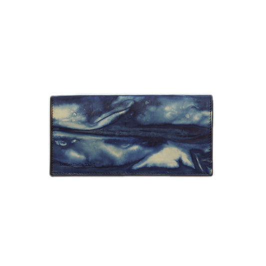 藍染レザーの財布