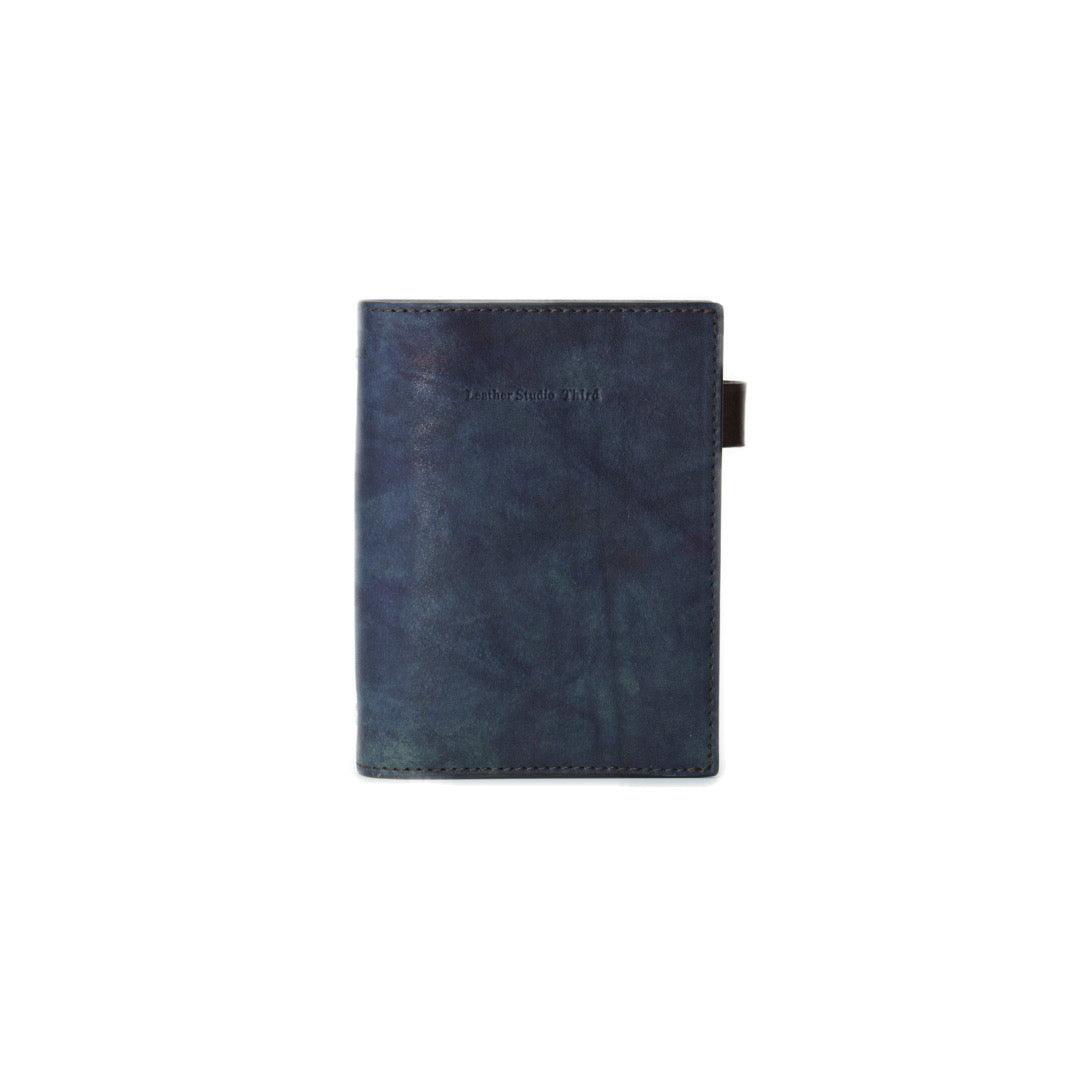 濃い藍染レザーのシステム手帳